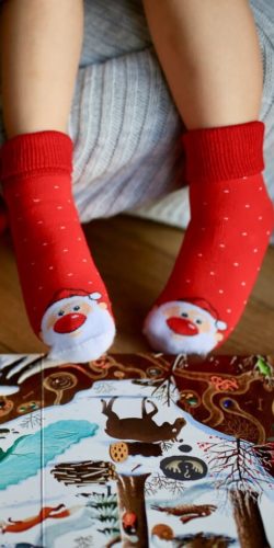 3 paia di calzini natalizi in caldo cotone bambini 1-3 anni assortiti