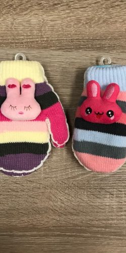 Muffole colorate per bambine con coniglietto